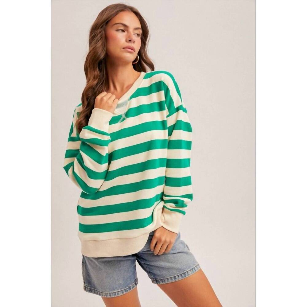 NEW HEM & THREAD collin top in green